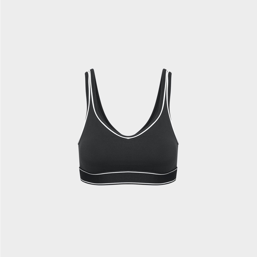 Aritzia Tiebreak Sports Bra with White Piping